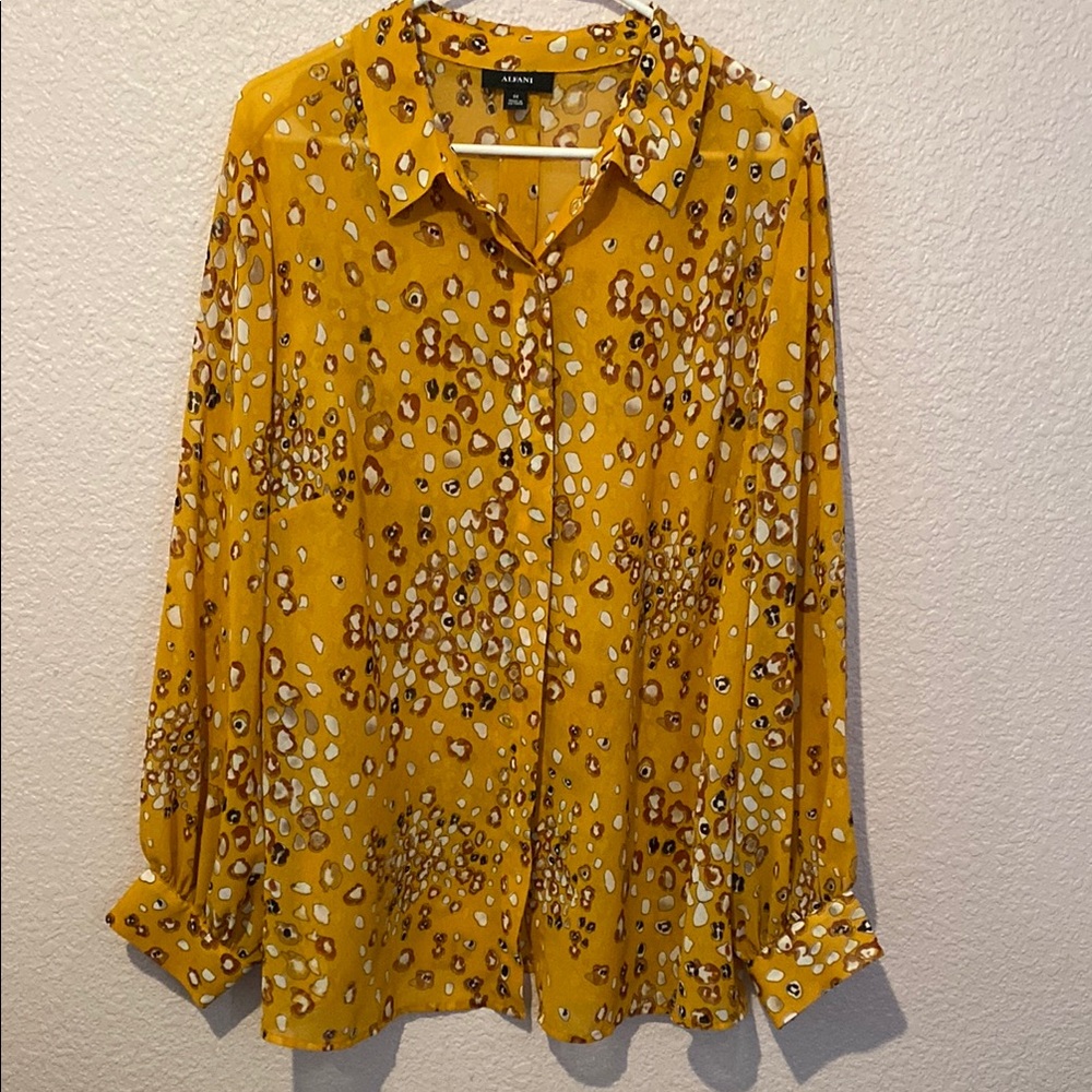 Yellow Print Blouse